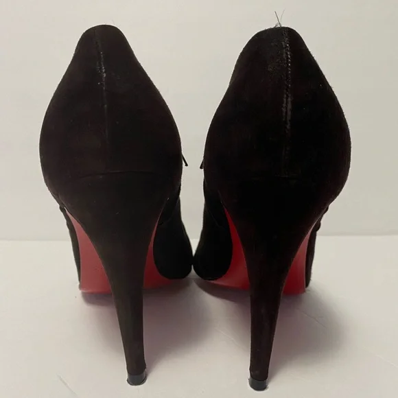 Christian Louboutin ankle Boots booties suede brown 36